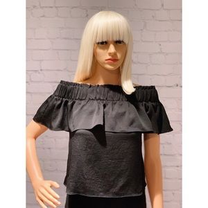 Express: Off The Shoulder Smocked Ruffle Top